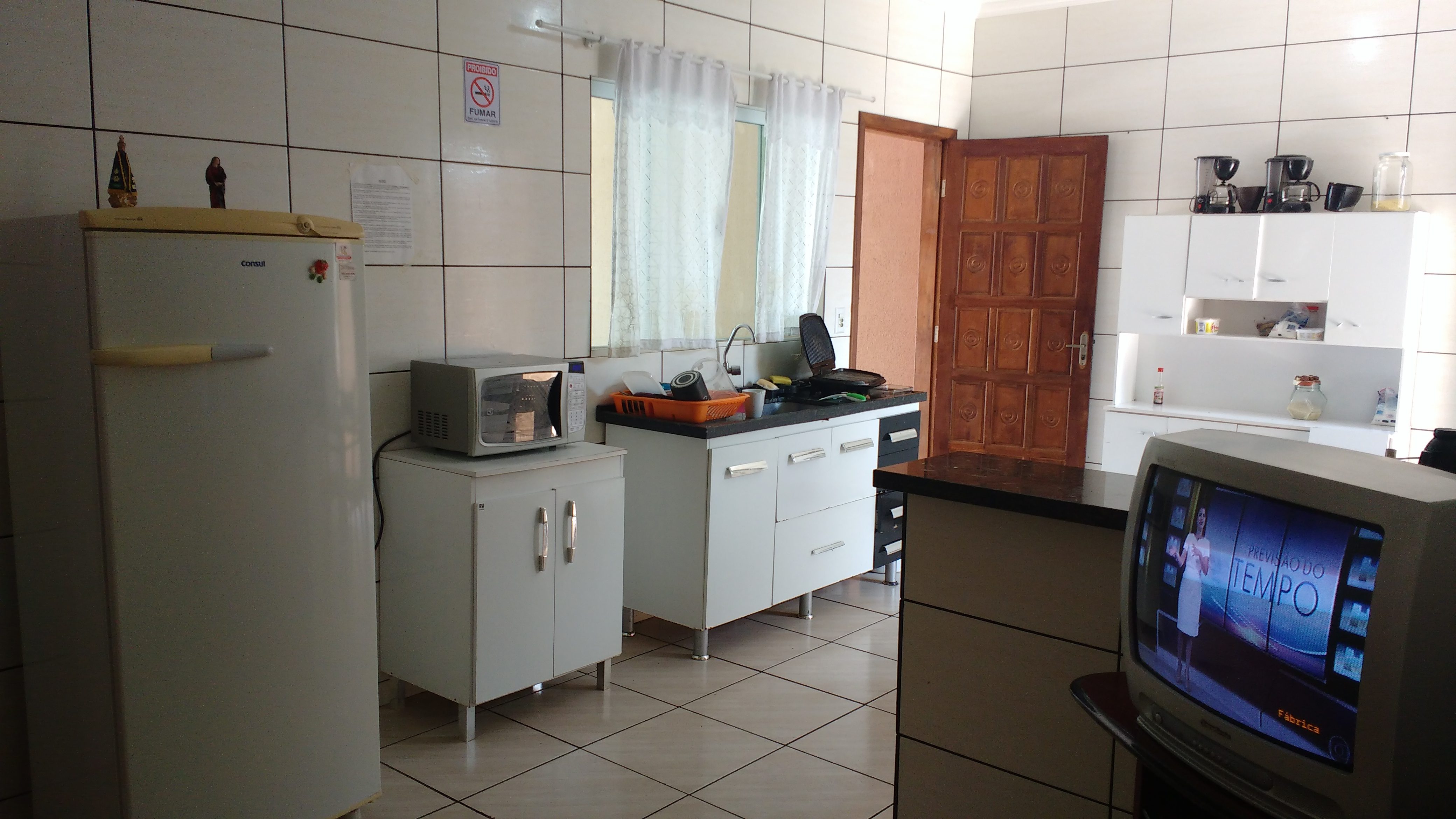 Cozinha compartilhada da Pensão Apucarana